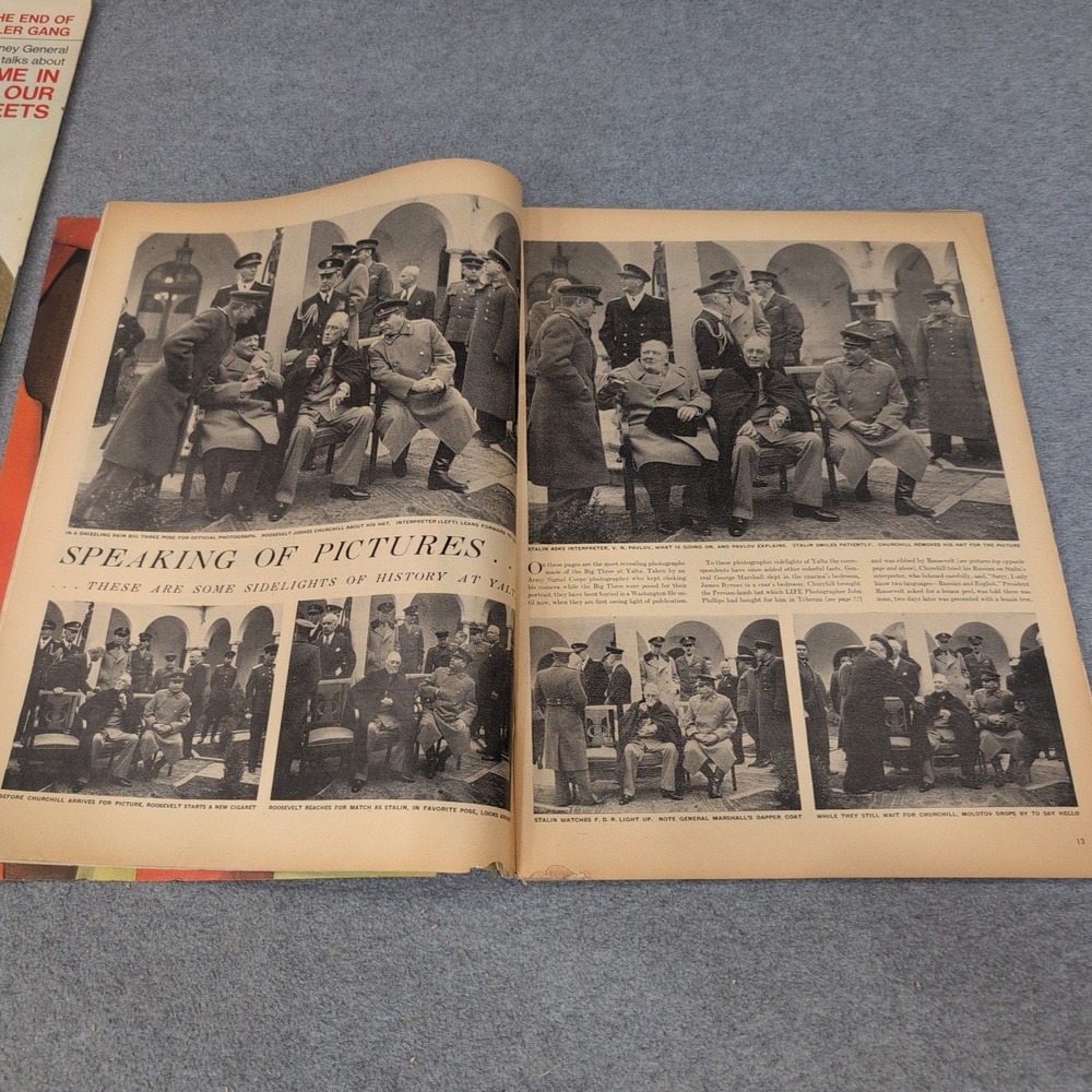 Vintage LIFE Magazine April 9 1945 Iwo Jima Cover WWII Yalta Conference History - Picture 2 of 2
